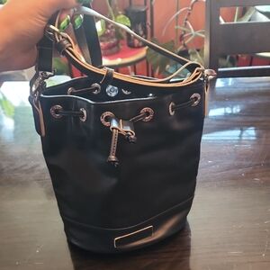 Vera Bradley Bucket Crossbody Classic Drawstring  faux Leather Vegan